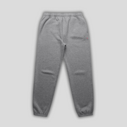 Grey joggers with 'KAIZEN' logo, flat lay product image