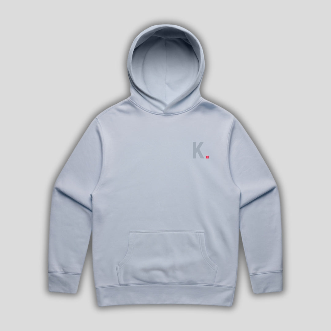 Mens Icon Relaxed Hoodie Powder Blue front