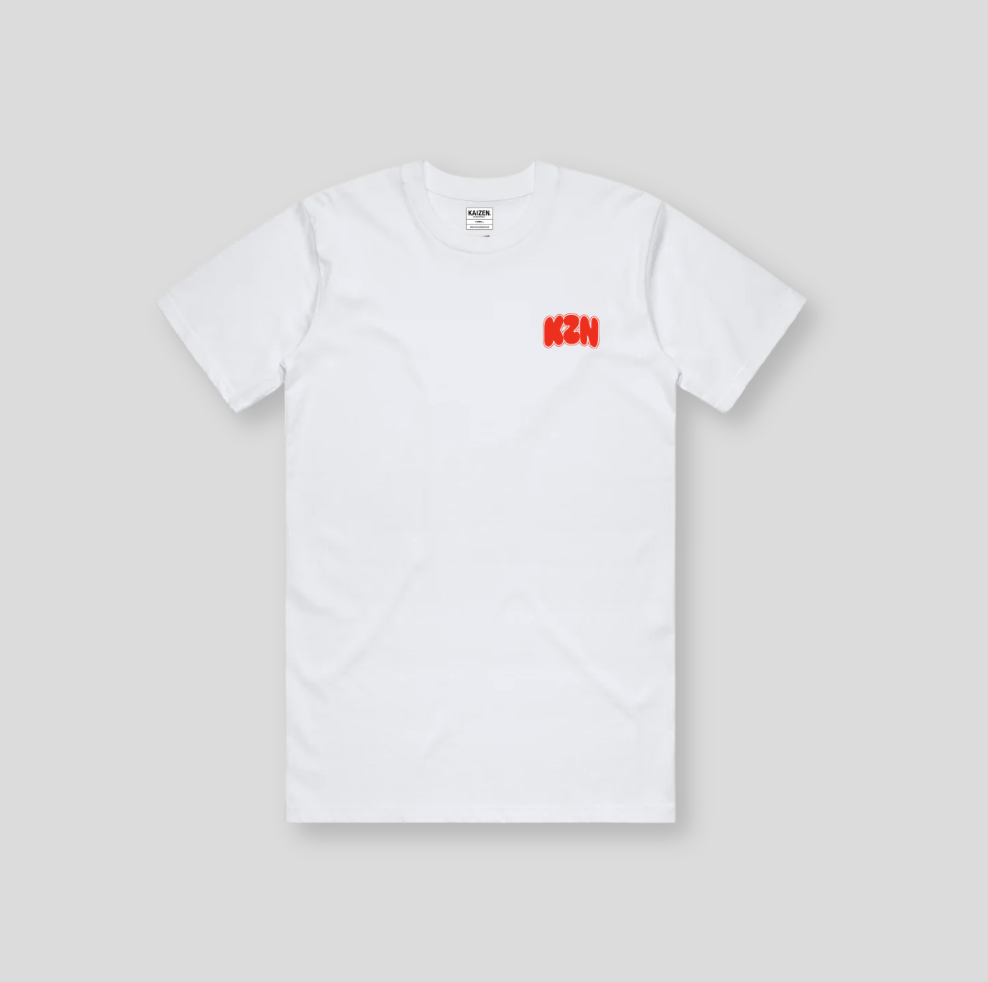 Men's Work Hard Get Lucky T-shirt | White & Red