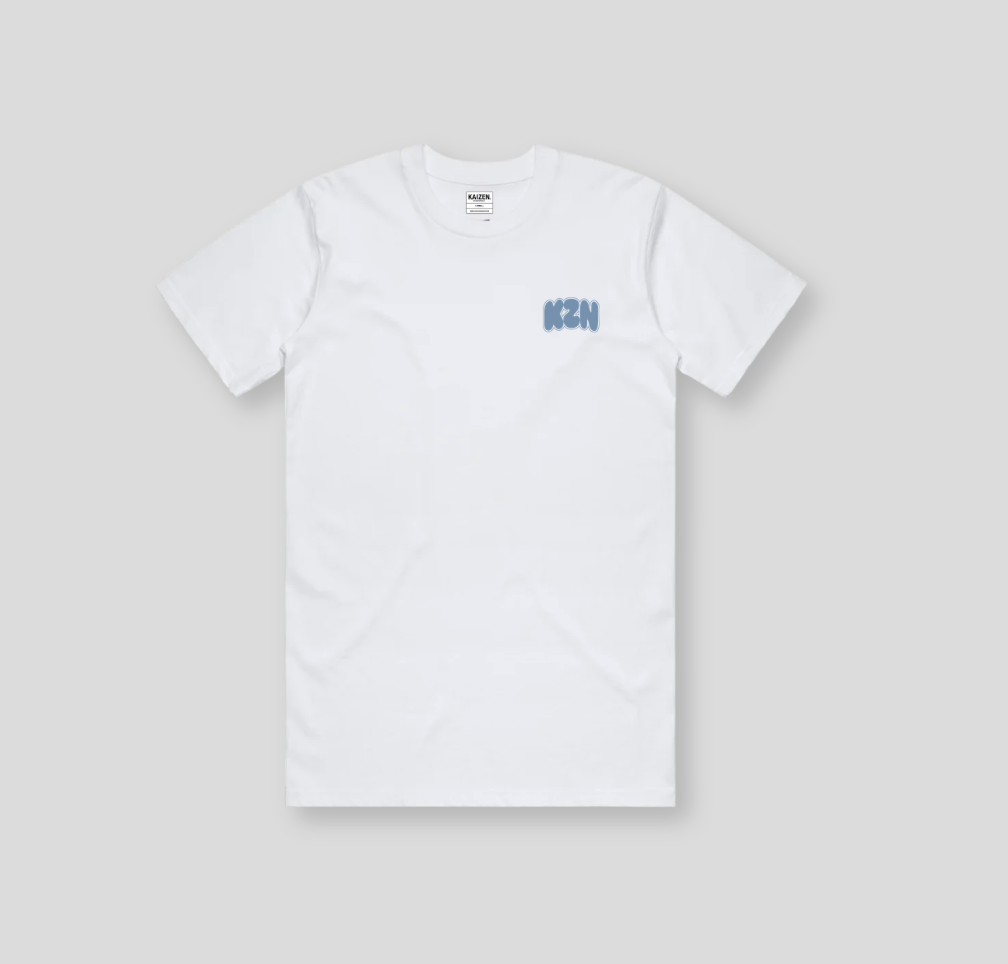 Men's Work Hard Get Lucky T-shirt | White & Blue