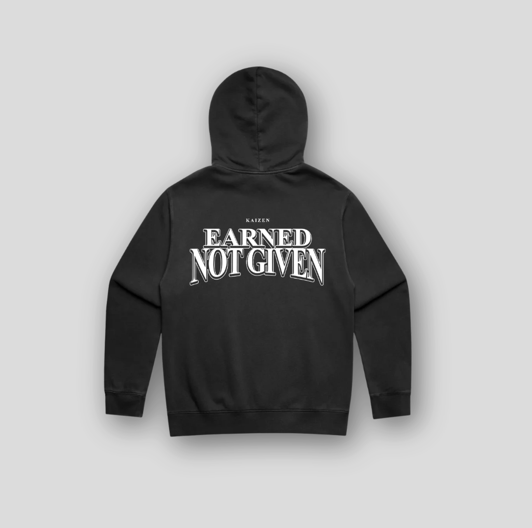 Men's Earned Not Given Hoodie | Faded Black