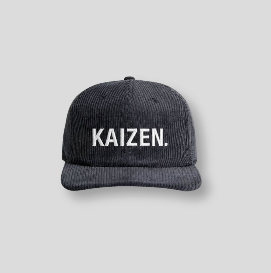 Kaizen Bold Logo Cord Cap | Petrol Blue