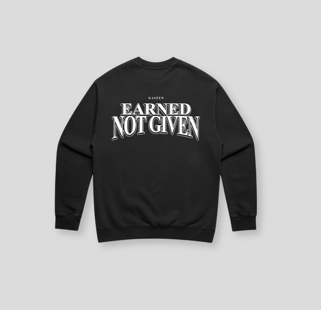 Men's Earned Not Given Sweatshirt | Faded black