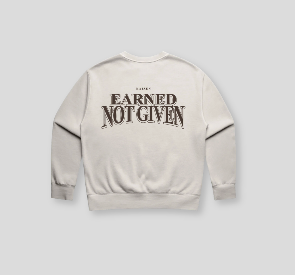 Women’s Earned Not Given Sweatshirt | Faded Bone