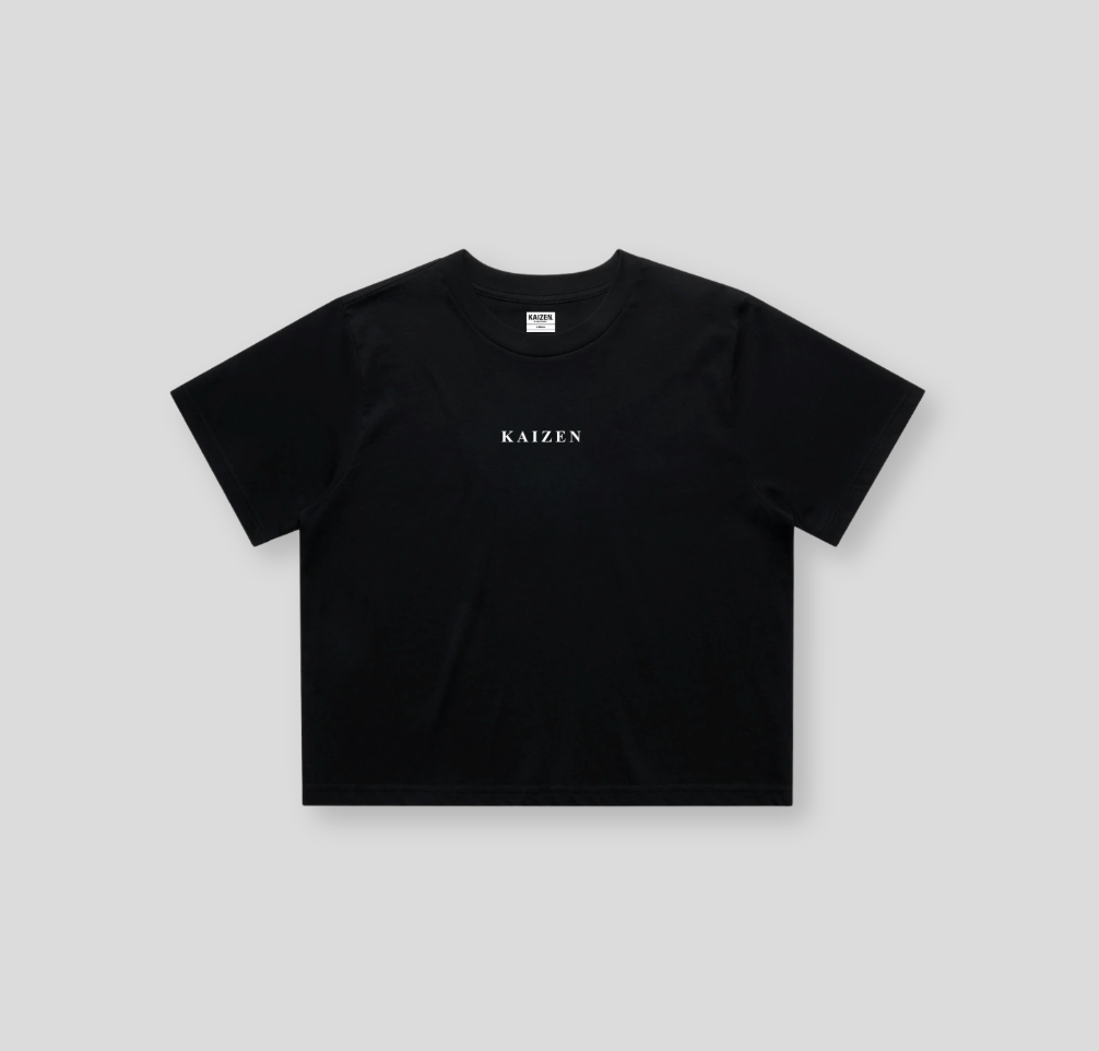 Women’s Spellout Crop Tee | Black