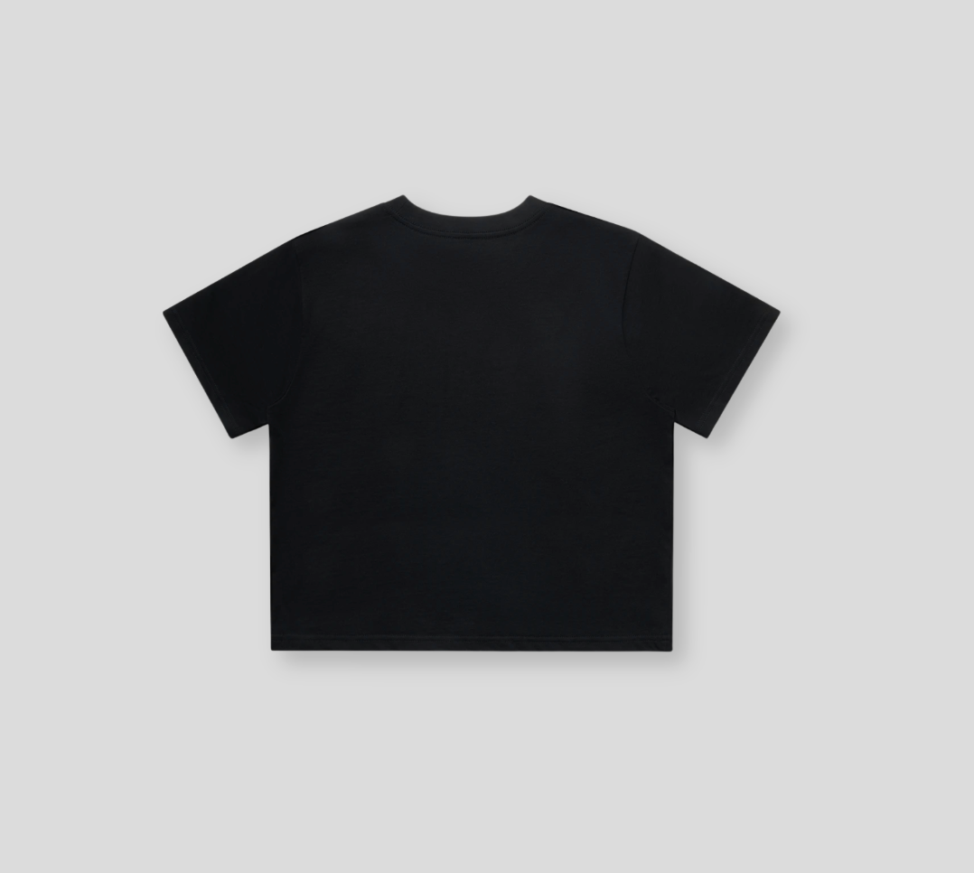 Women’s Spellout Crop Tee | Black