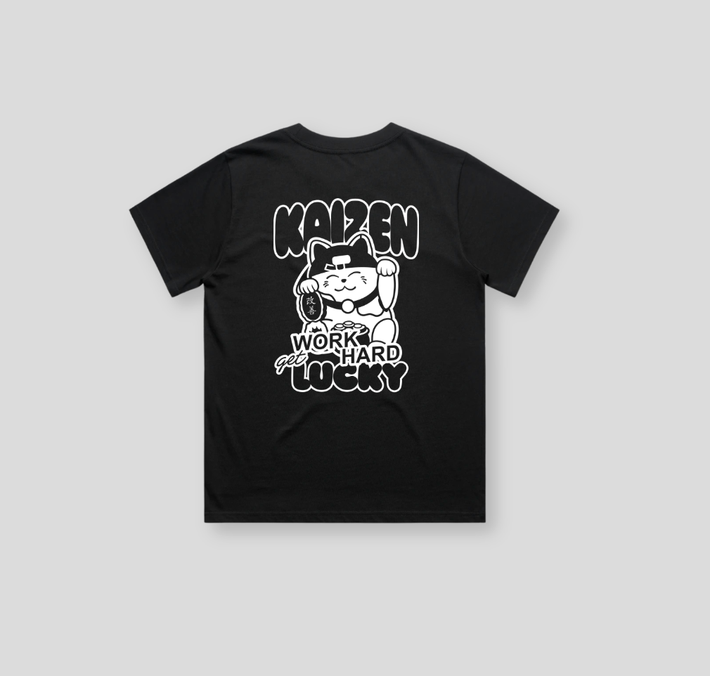 Women's Work Hard Get Lucky T-shirt | Black