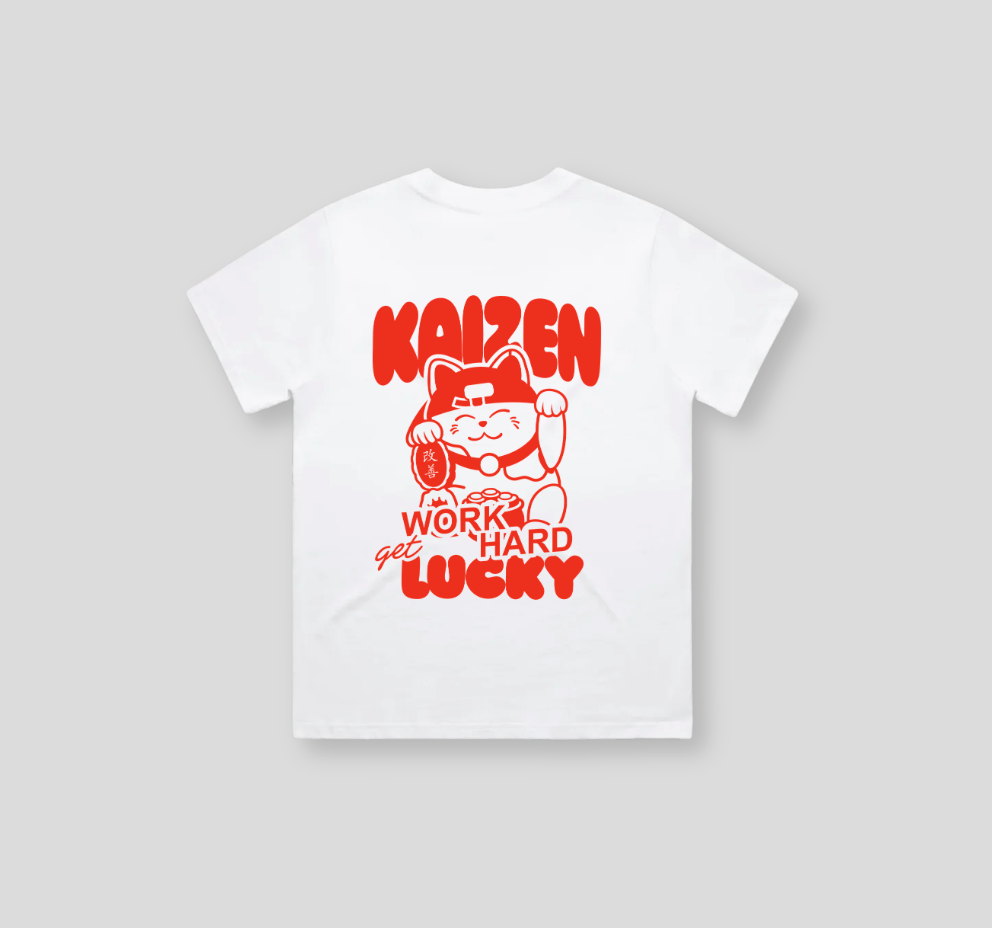 Women's Work Hard Get Lucky T-shirt | White